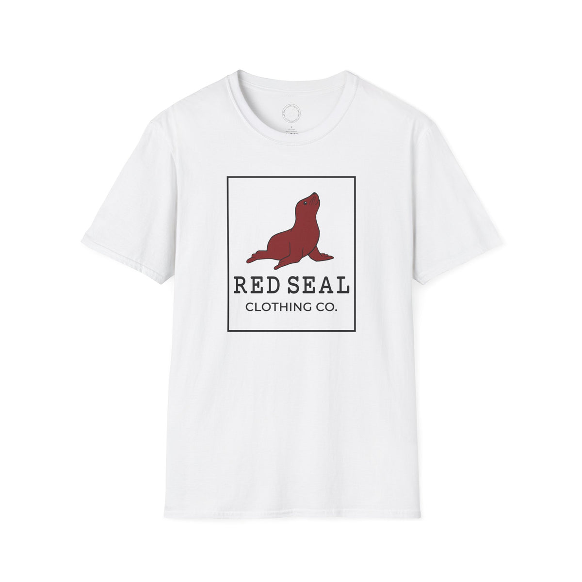 Red Seal Rectangle Logo- Adult T-Shirt
