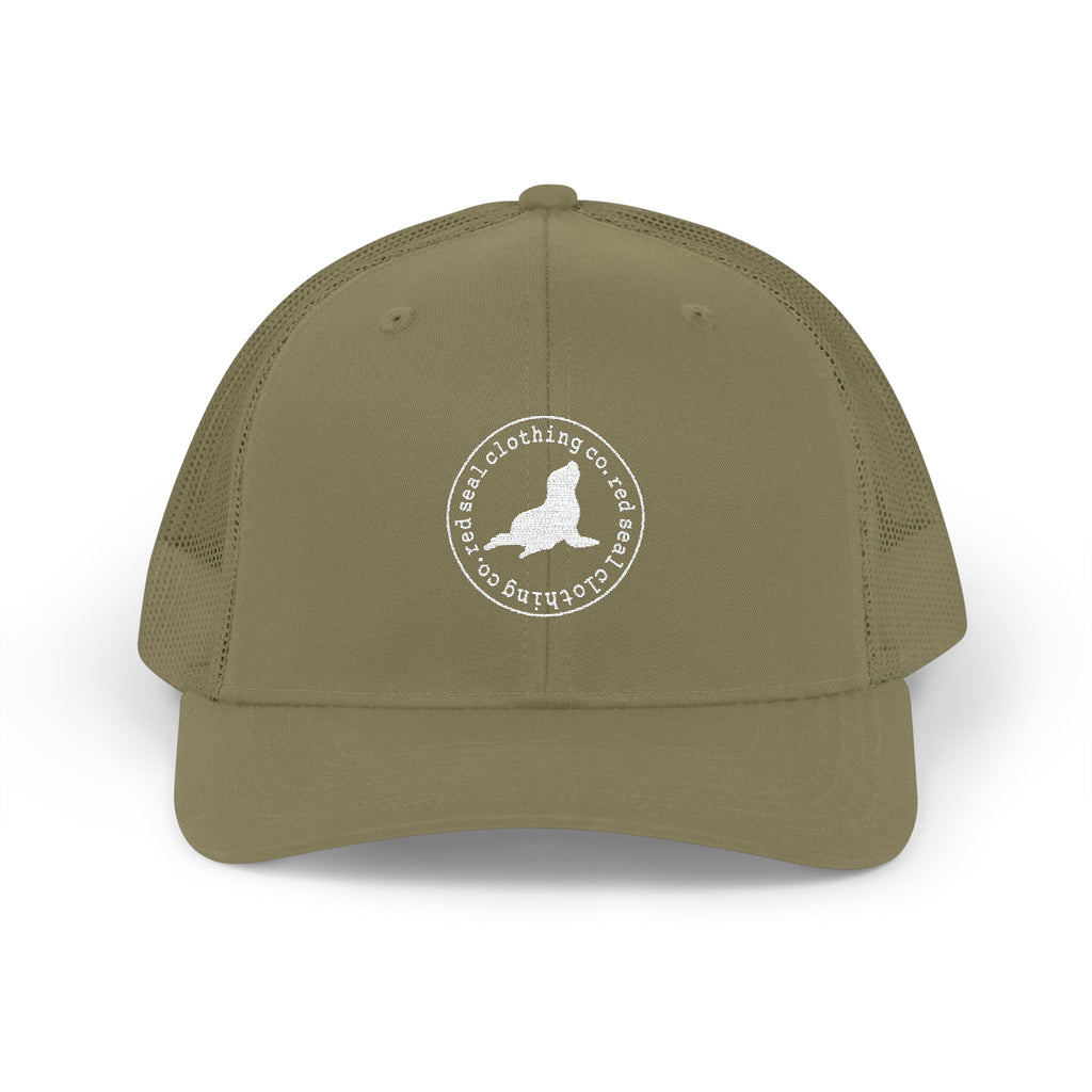Red Seal Round Logo Snapback Trucker Cap