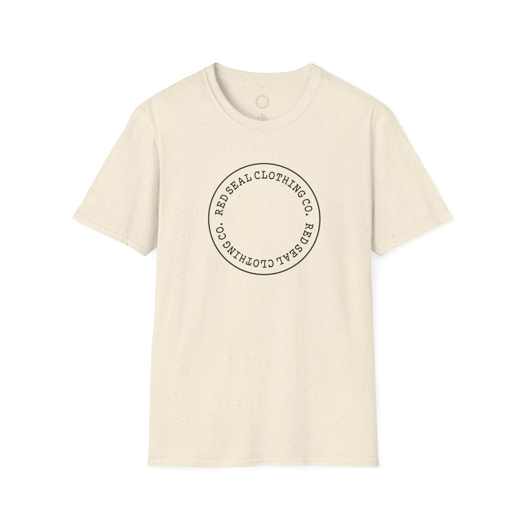 Red Seal Round Letter Logo- Adult T-Shirt