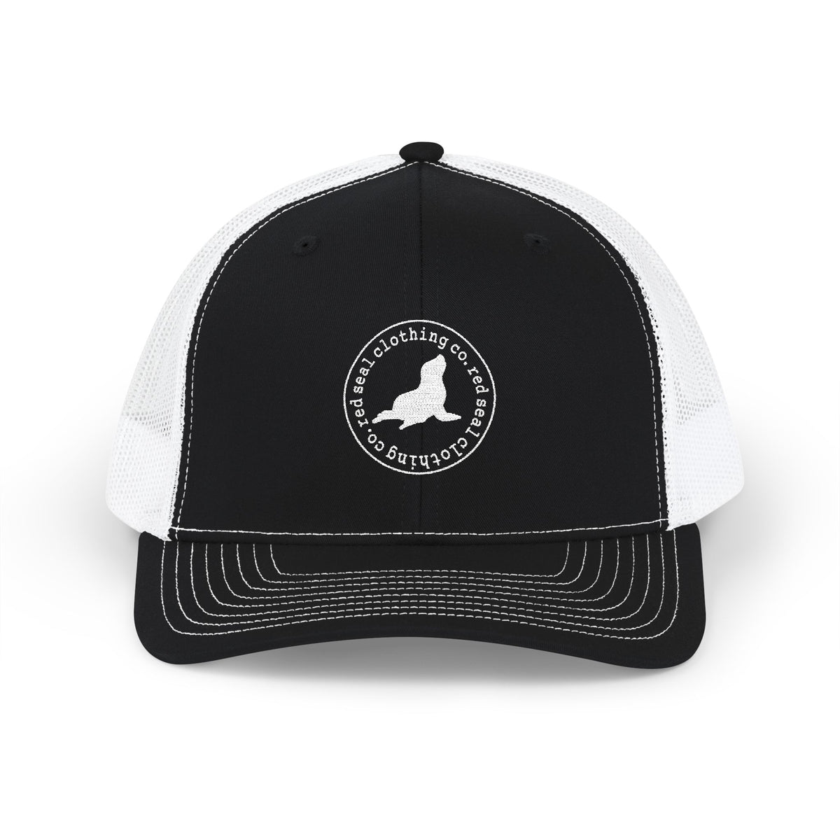 Red Seal Round Logo Snapback Trucker Cap