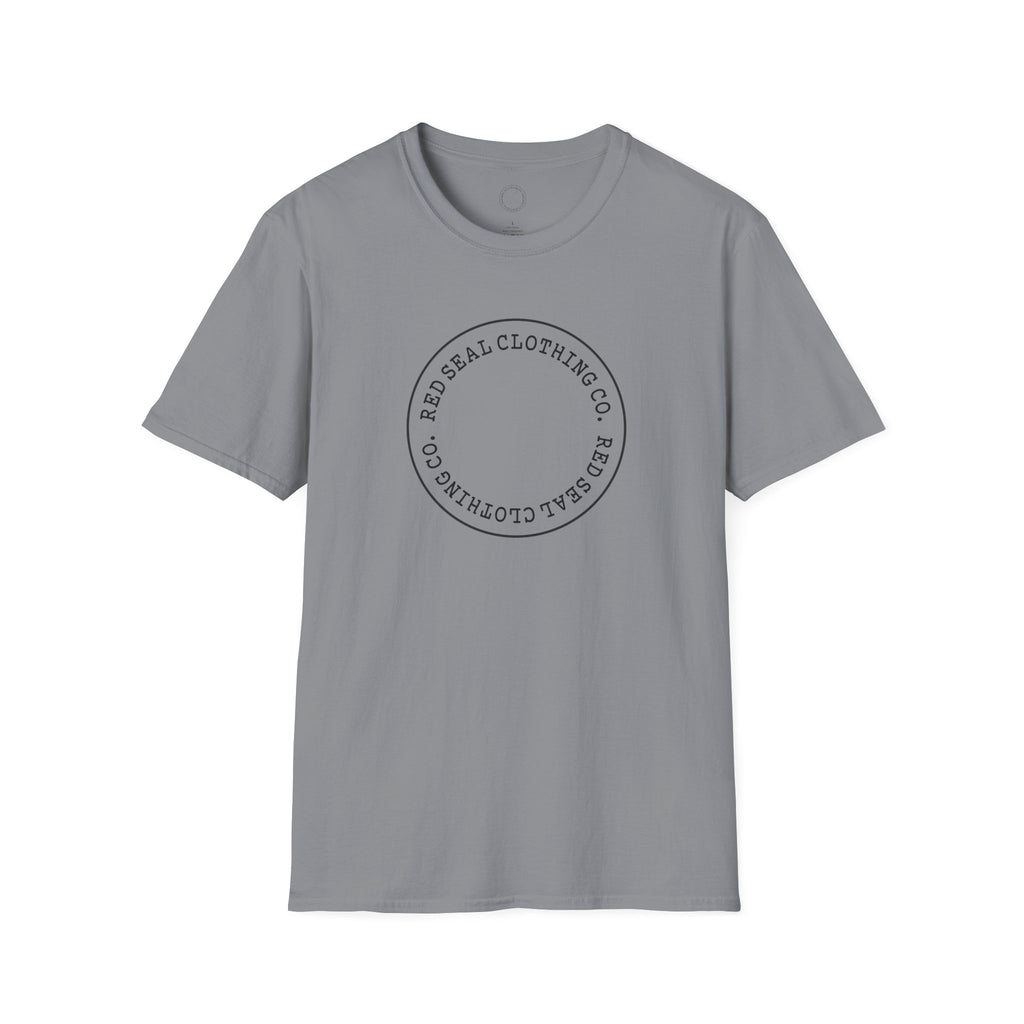 Red Seal Round Letter Logo- Adult T-Shirt