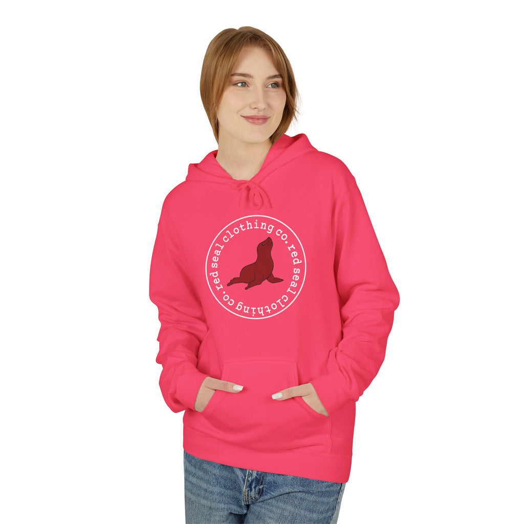 Round Logo Midweight Fleece Adult Hoodie