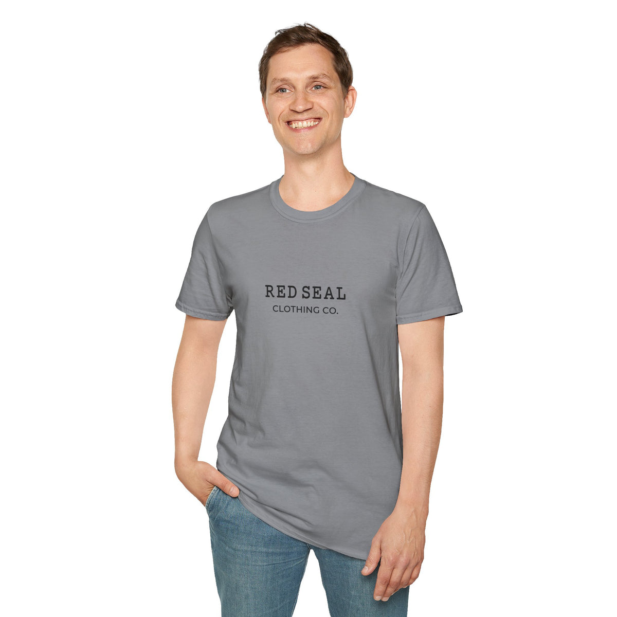 Red Seal Letter Logo - Adult T-Shirt