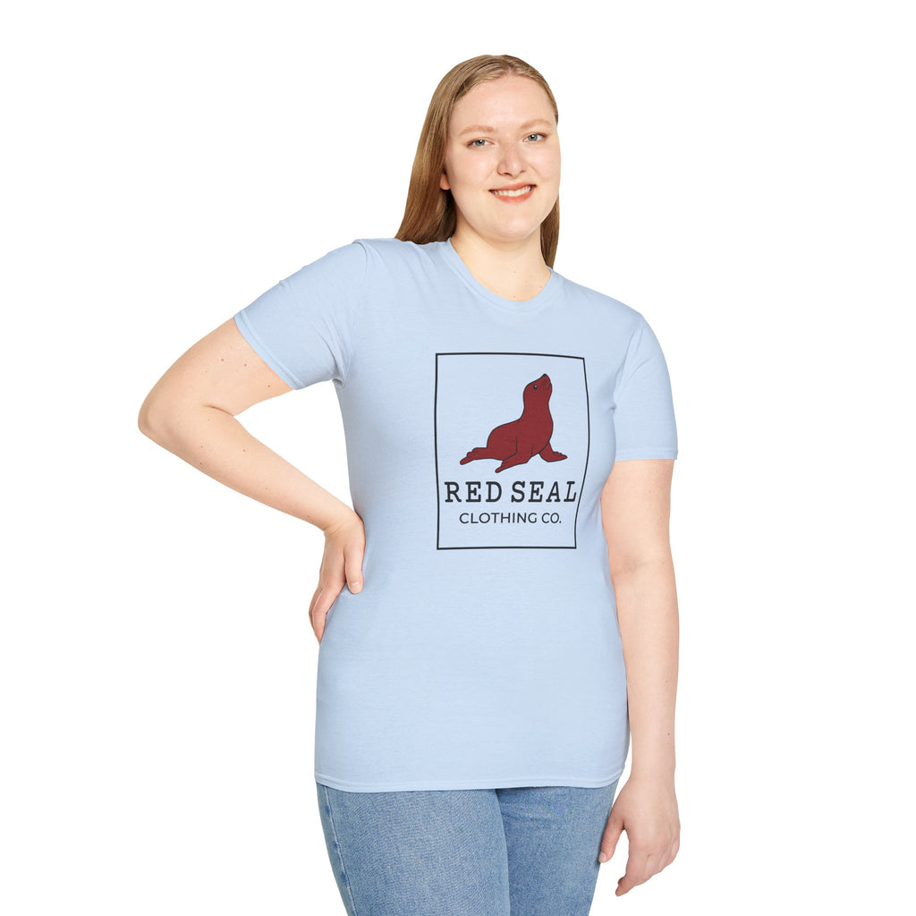 Red Seal Rectangle Logo- Adult T-Shirt