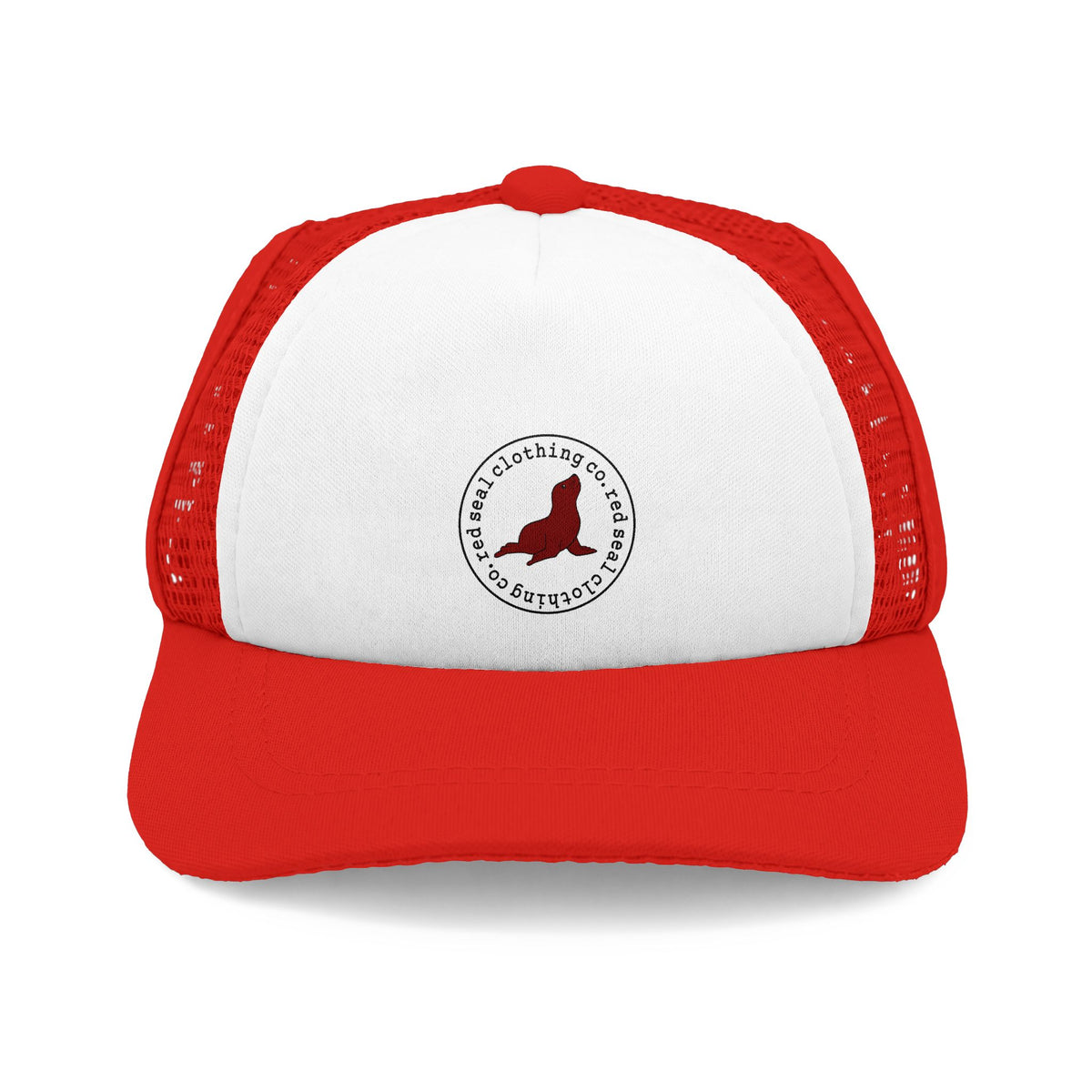 Red Seal Dog Foam Trucker Hat