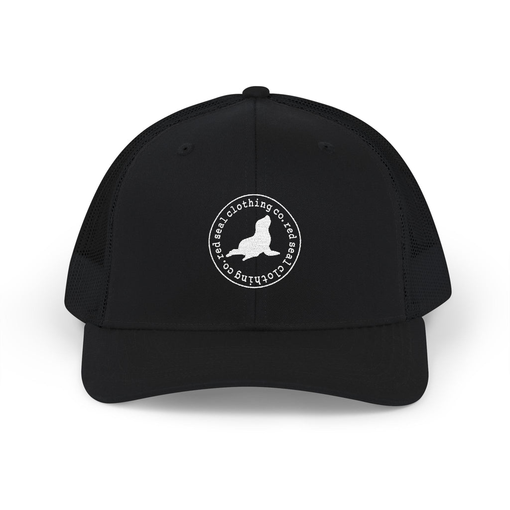 Red Seal Round Logo Snapback Trucker Cap