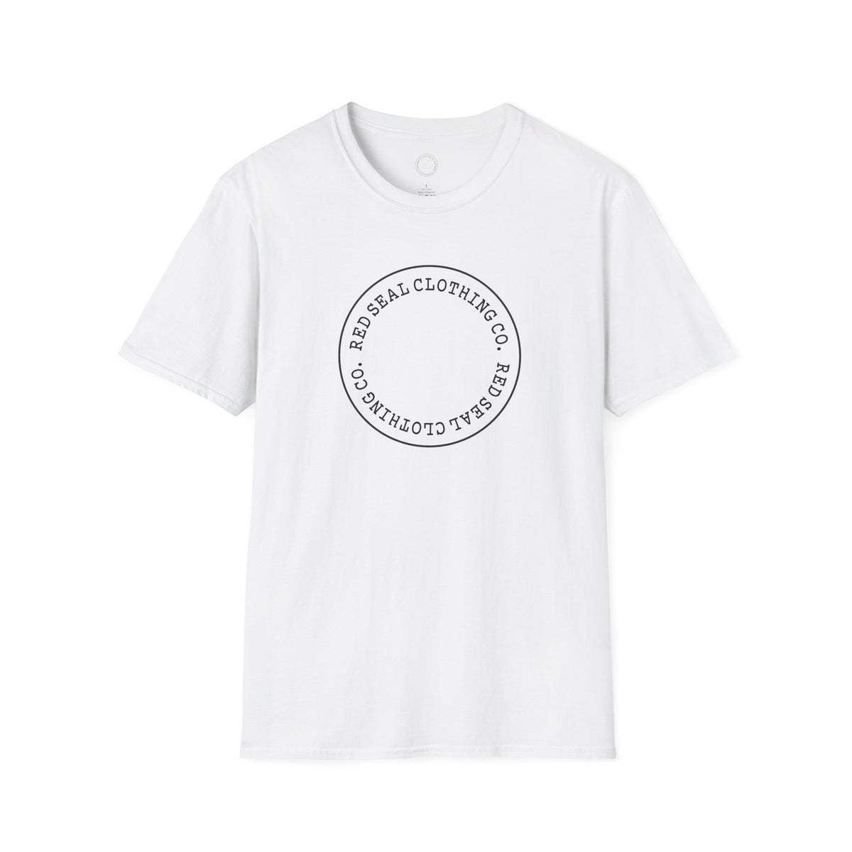 Red Seal Round Letter Logo- Adult T-Shirt