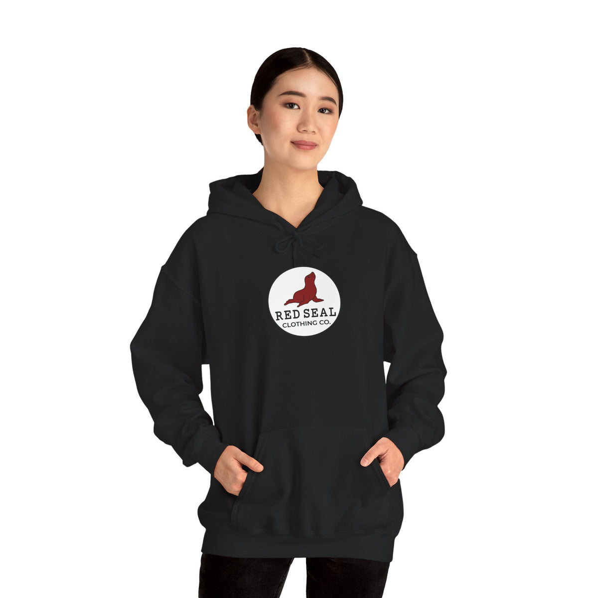 Round Logo Hooded Adult Sweatshirt